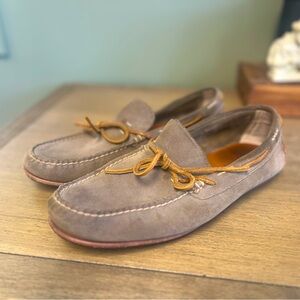 Frye Harris Tie Loafer Moc Style Grey Suede